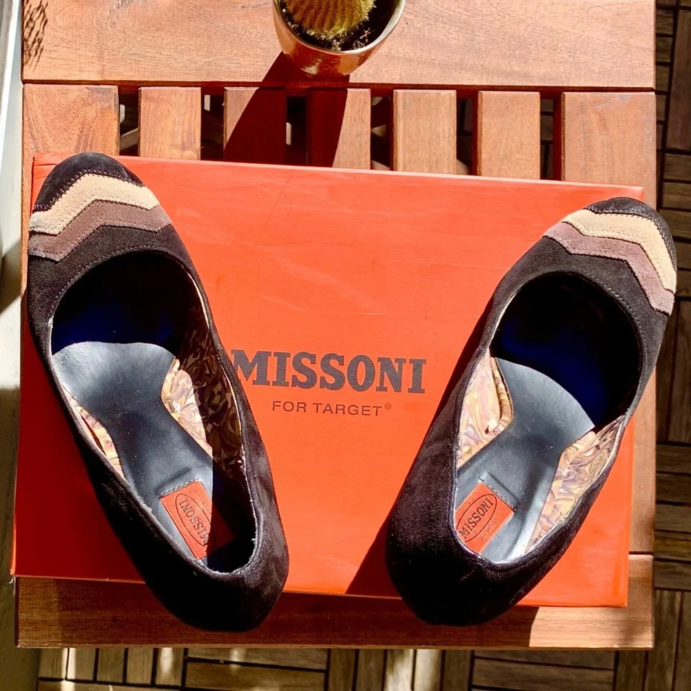 Pre loved 🥰 Missoni Suede Pumps block heel
